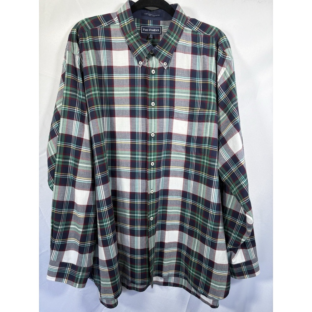 Paul Fredrick Shirt Size 2XL Long Sleeve Button Up Plaid
